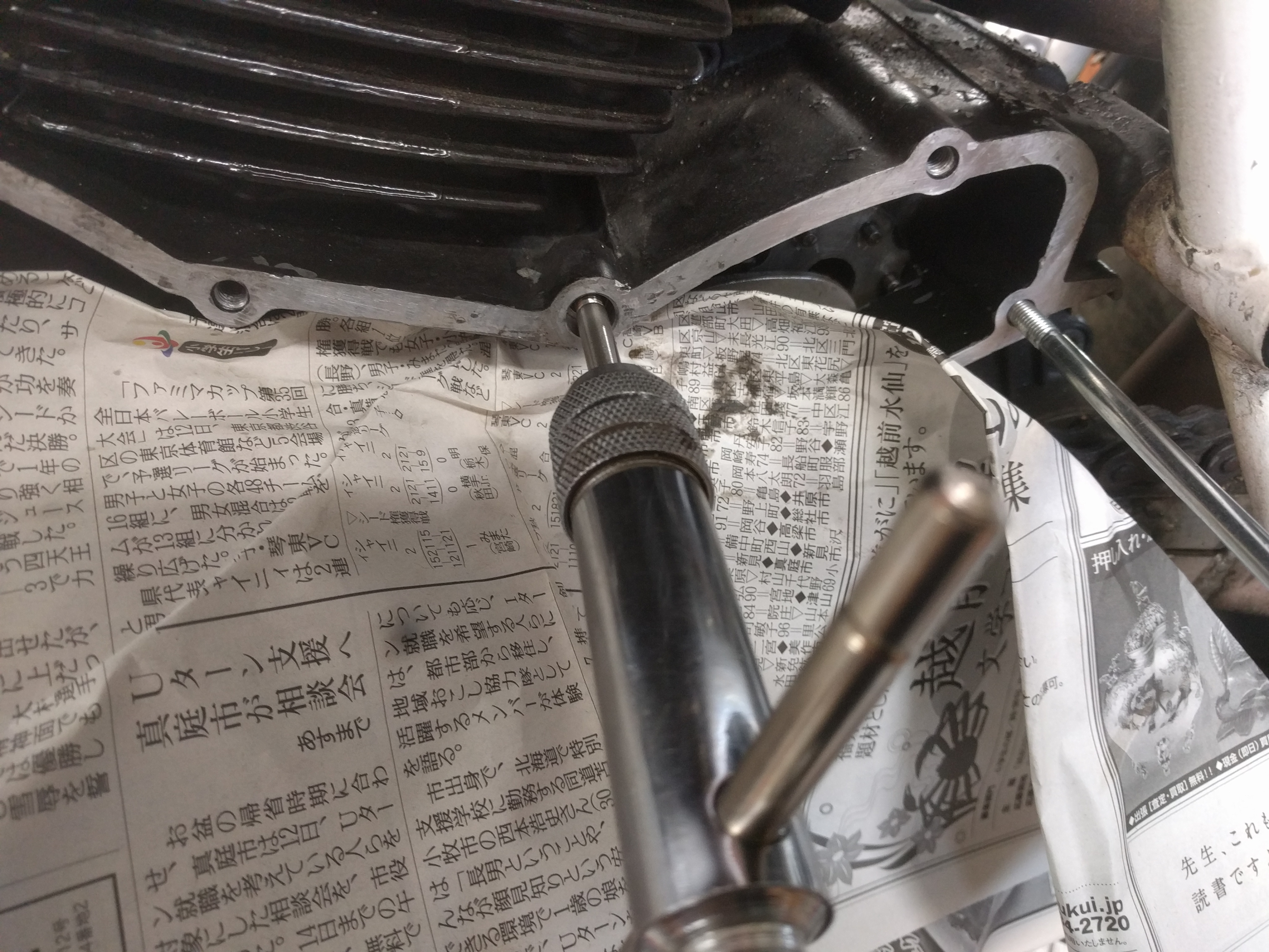 DUCATI 400SS Jr セルモーター交換の巻き: バイク屋
